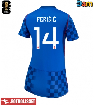 Kroatien Ivan Perisic #14 Bortatröja Dam VM 2026 Kortärmad